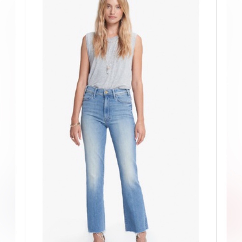 Mother The Hustler Ankle Fray Jeans in Shaken Not Stirred Size 26